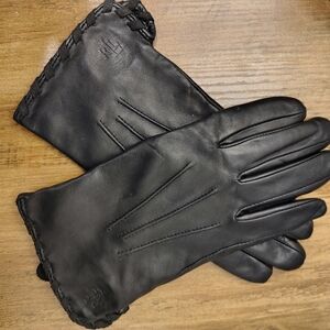 Ralph Lauren Elegant Black Leather Gloves
